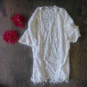 Charlotte Russe lacey swim cover up size small